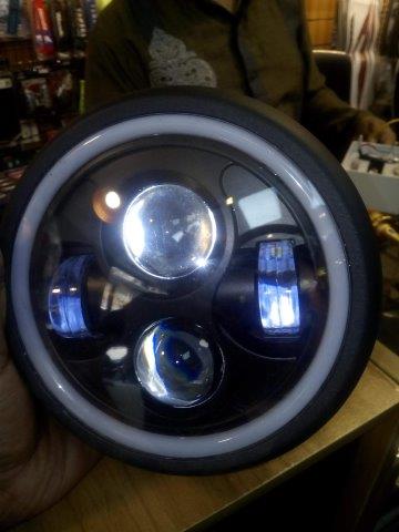 Round projection headlight