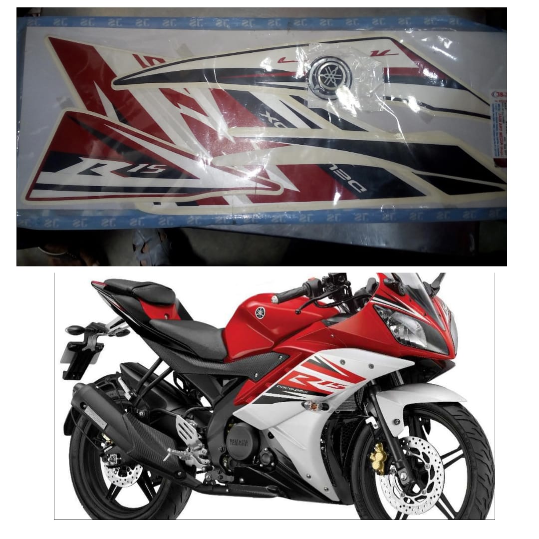 R15V2 Red tank full set sticker