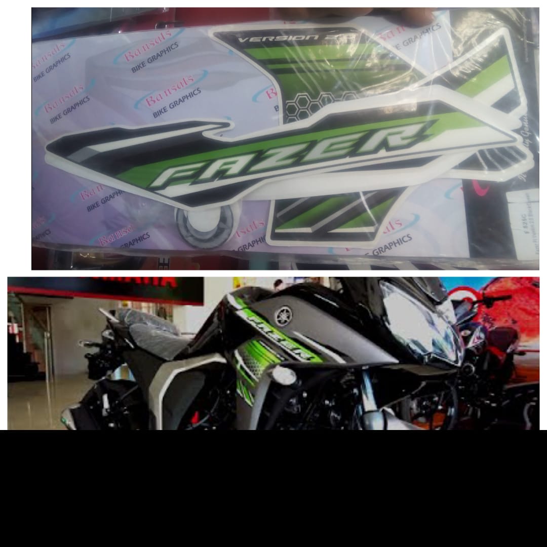 Yamaha Fazer v2 Black tank full set sticker