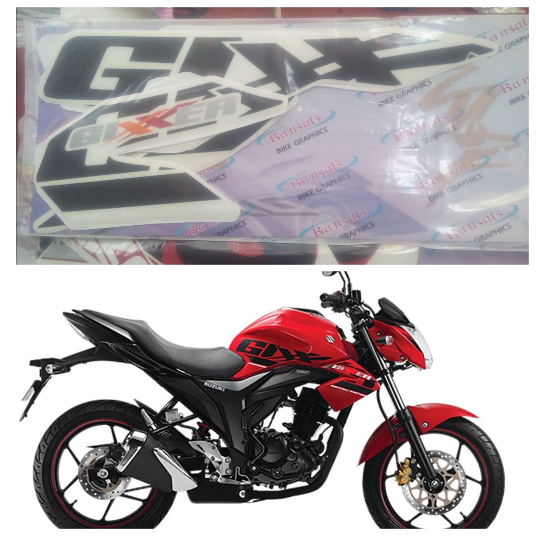 Gixxer old model Red tank full set sticker