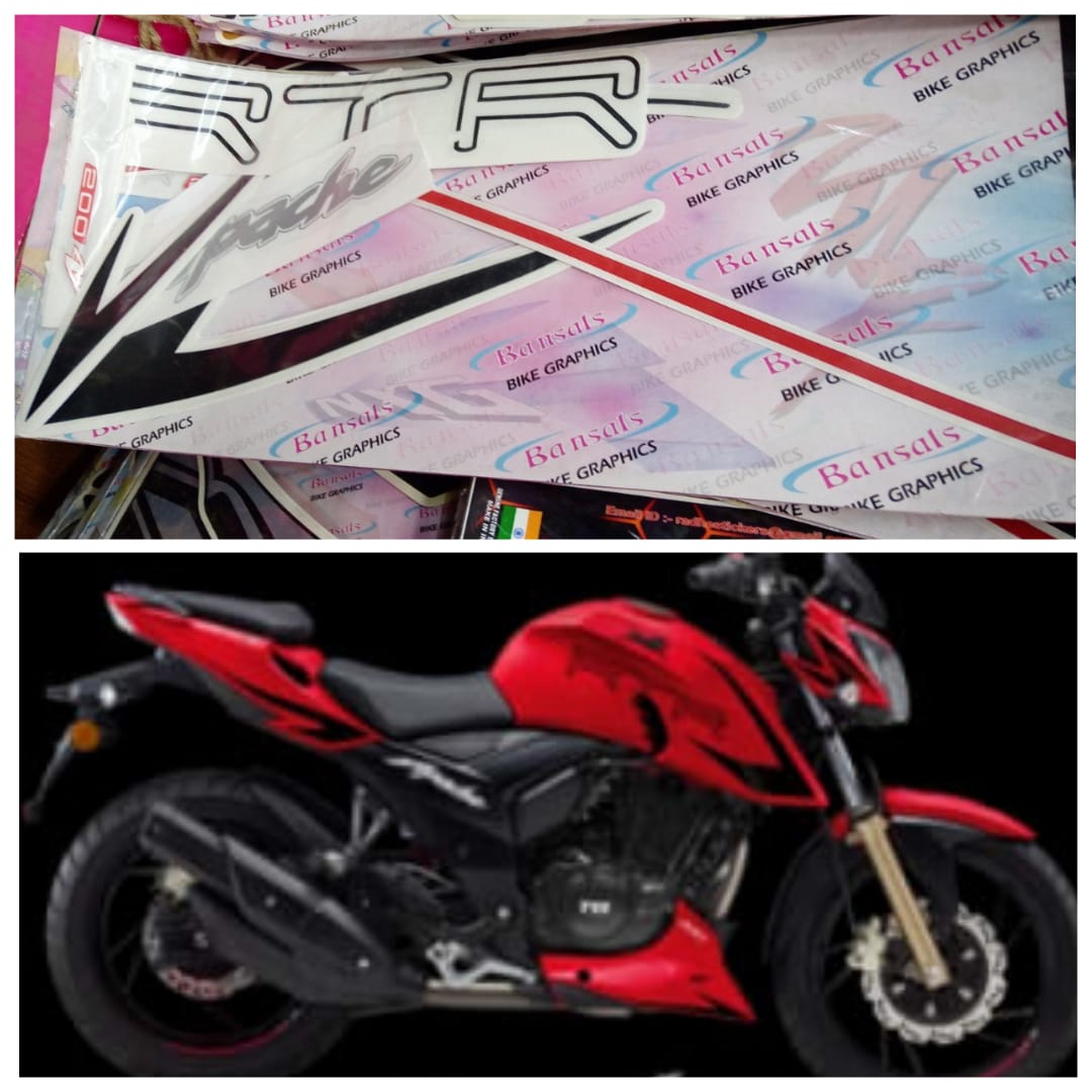 Rtr 4v Red tank 200 cc Full set sticker