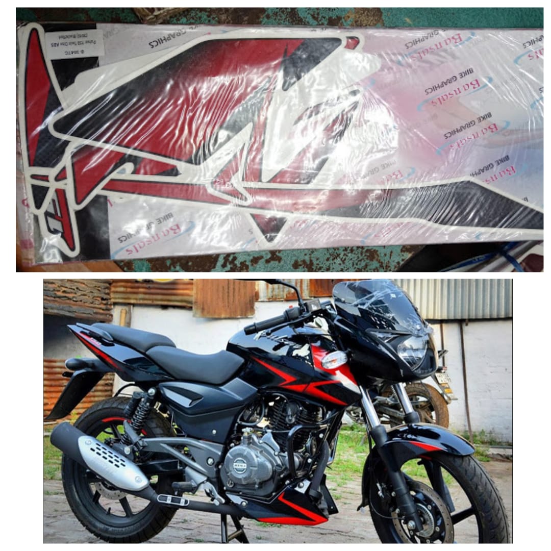 pulsar 150 Double disk black red Full set sticker