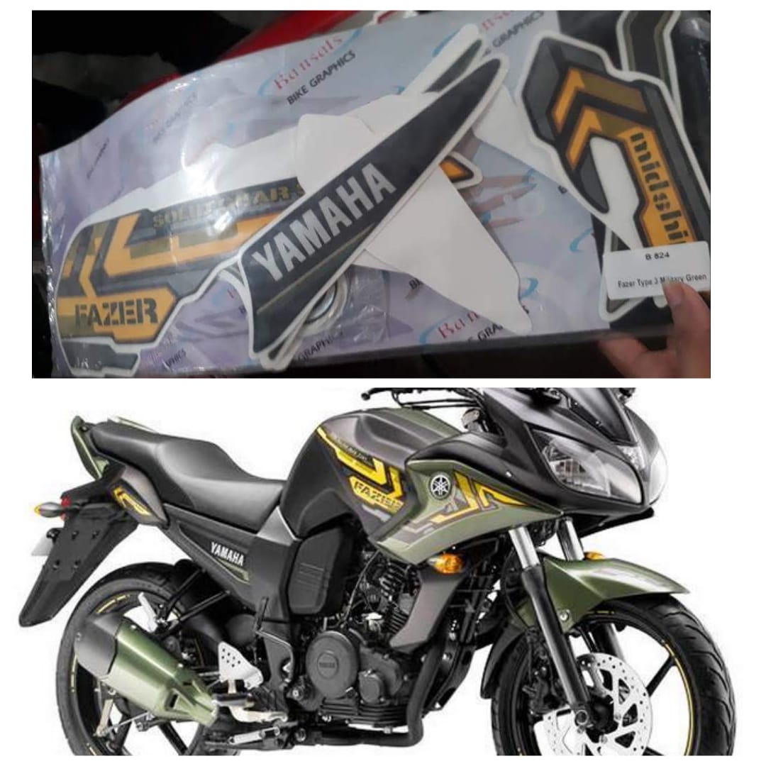 Fazer v1 Army colour full set sticker