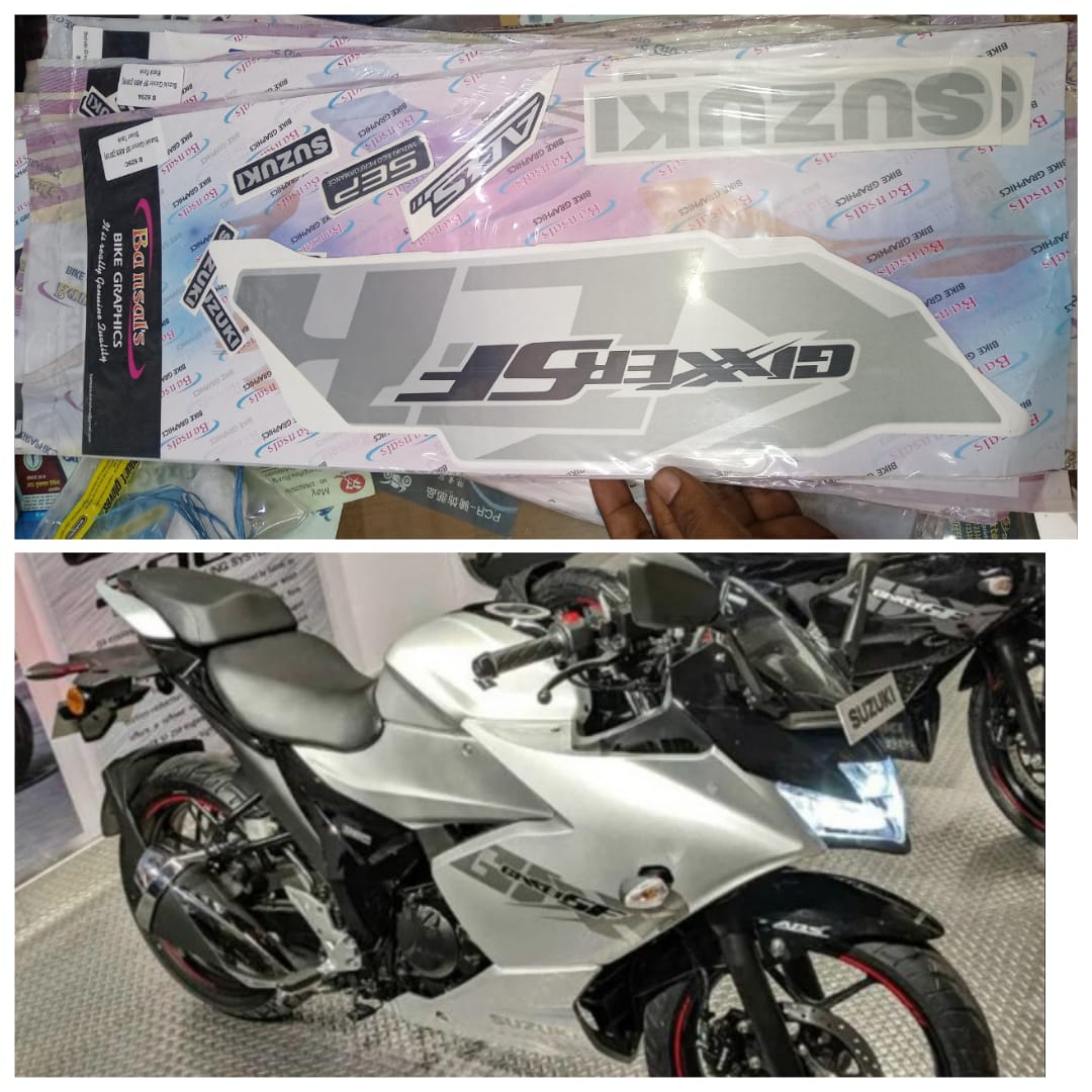 Gixxer sf 2020 silver bike full set sticker