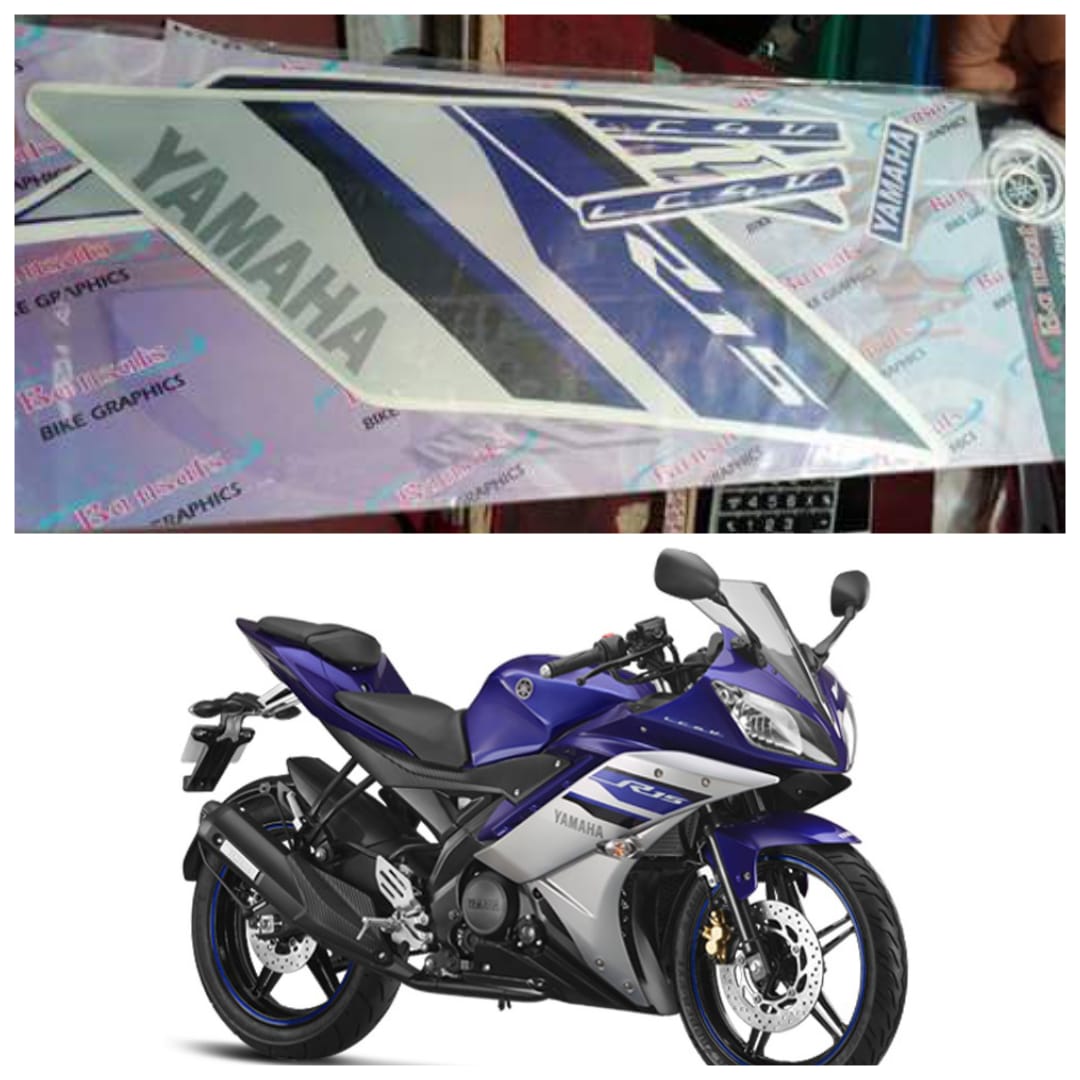 R15 v2 Blue silver Full set Sticker