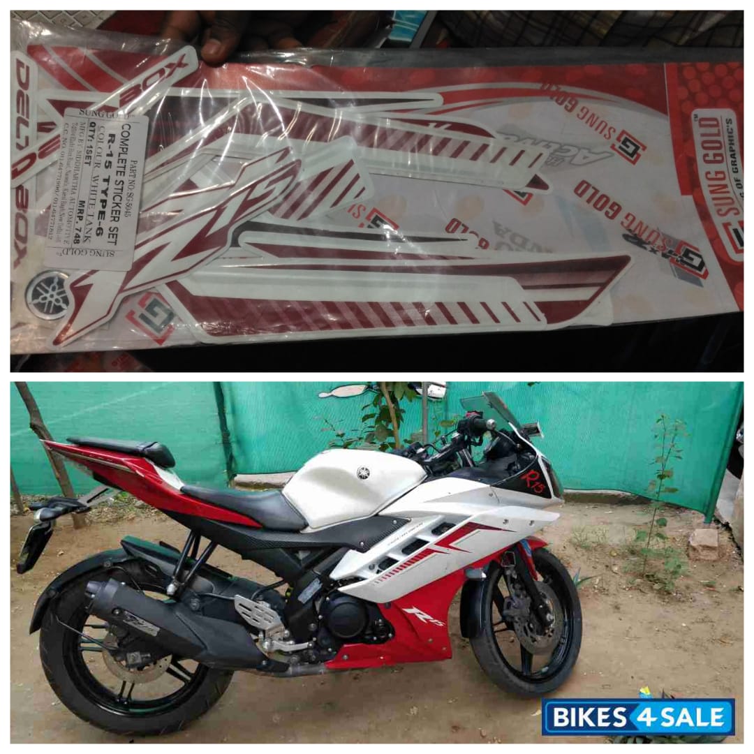 R15v2 white red full set sticker