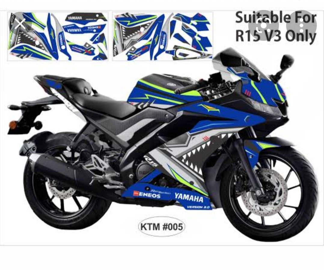 R15 v3 Modified Shark Sticker Set multi colour available