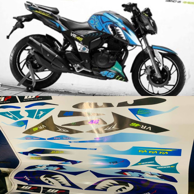 RTR 4v Shark modified set sticker