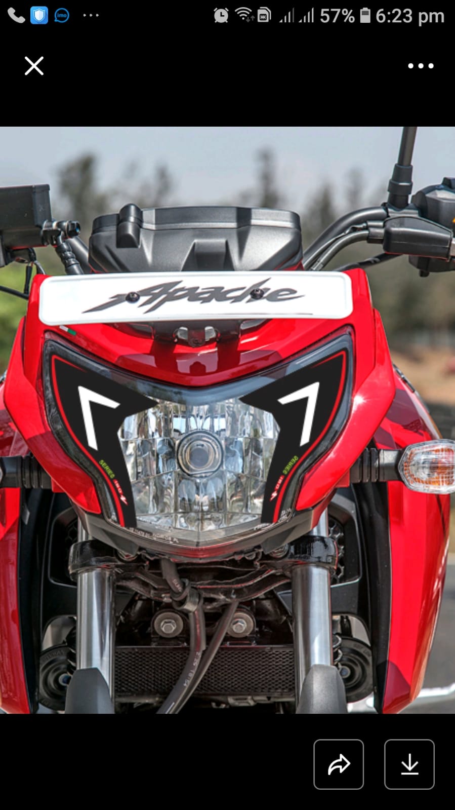 RTR 4V HEADLIGHT STICKER