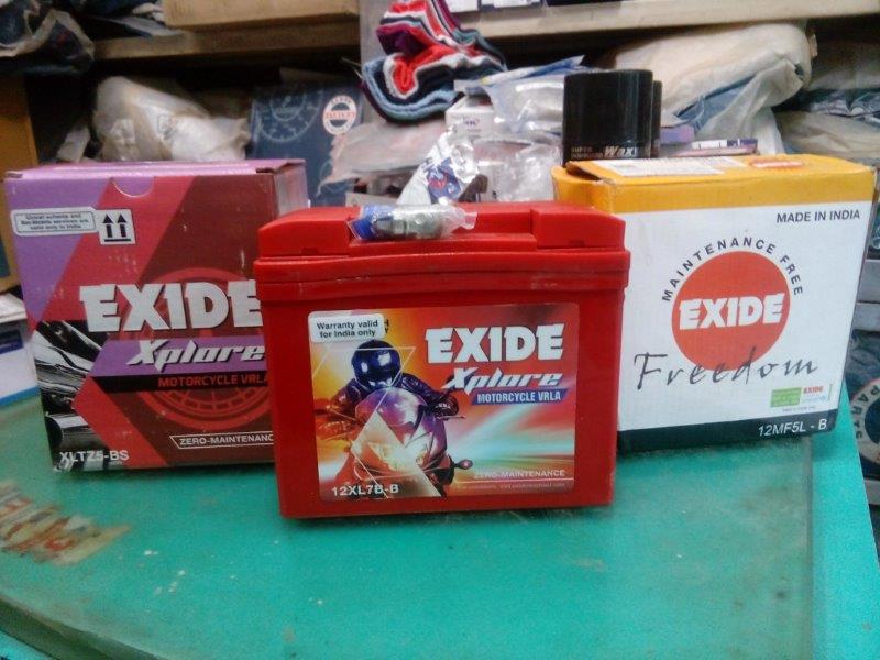 Exide battery store for bike