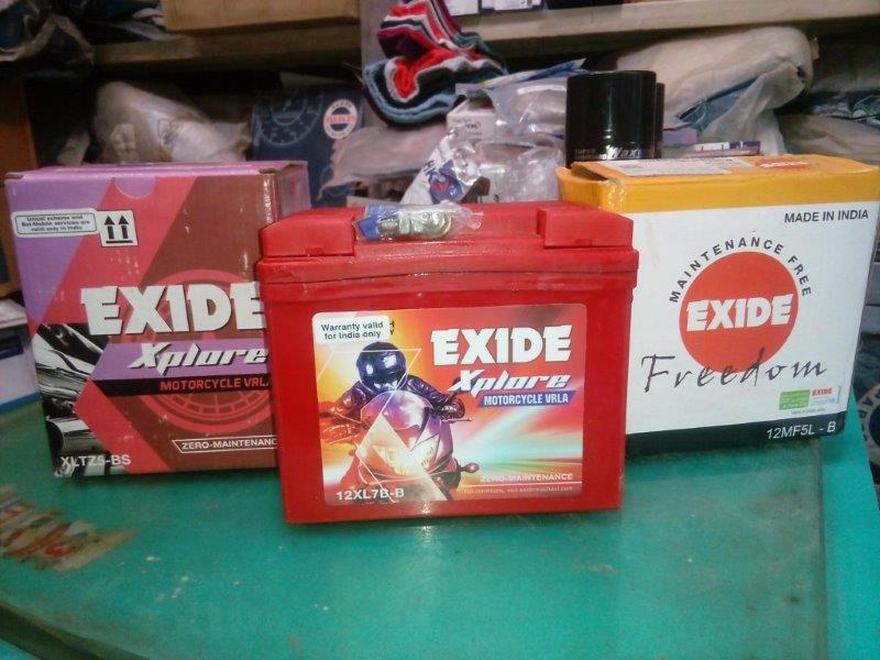 Motorcycle battery Exide brand 7amp maintenance free
