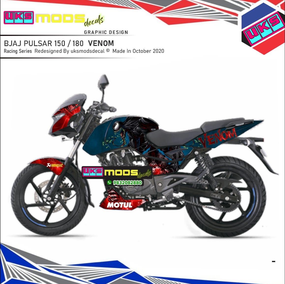 PULSAR VENOM GRAPHICS CUTTING FULL BIKE STICKER
