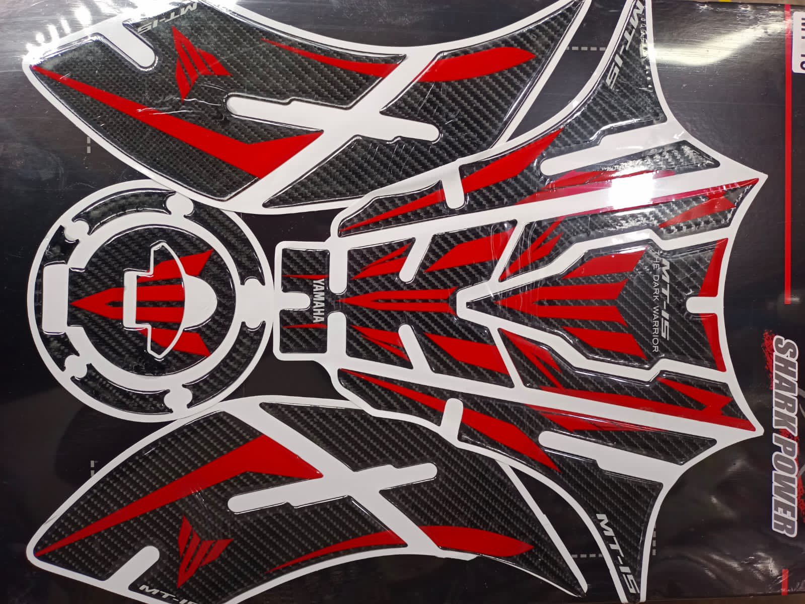 Mt 15 red & black colour tank pad sticker