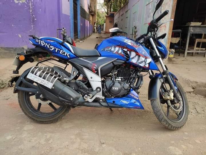 4v Shark graphics blue colour full set sticker