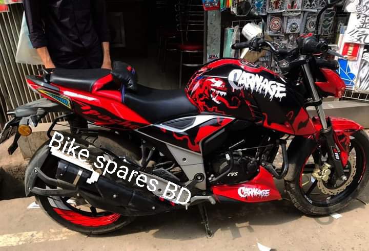 4v full set graphics sticker red colour
