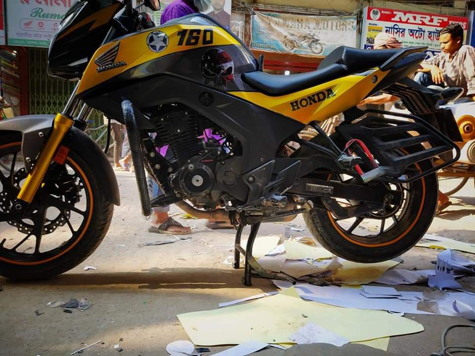 Hornet bike golden colour decals sticker set