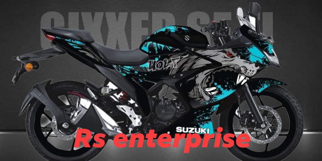 Gixxer Sf Fi Black Bike full graphics sticker