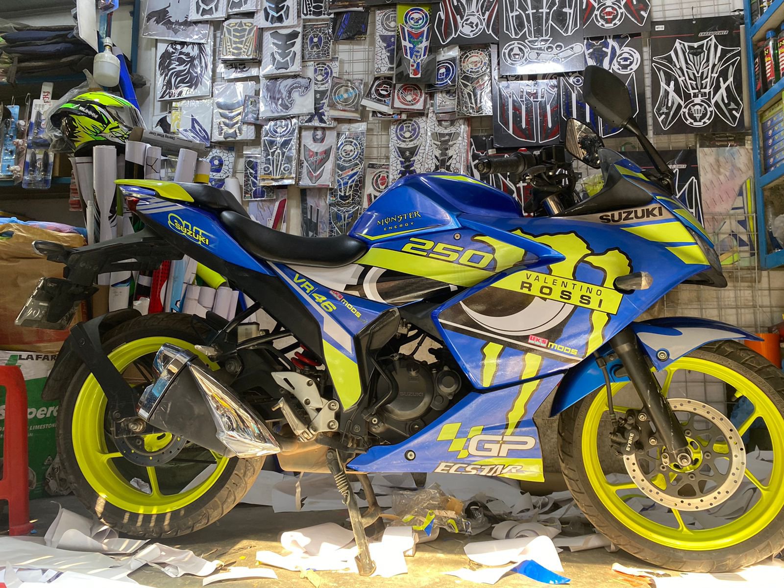 Gixxer SF new model monster sticker