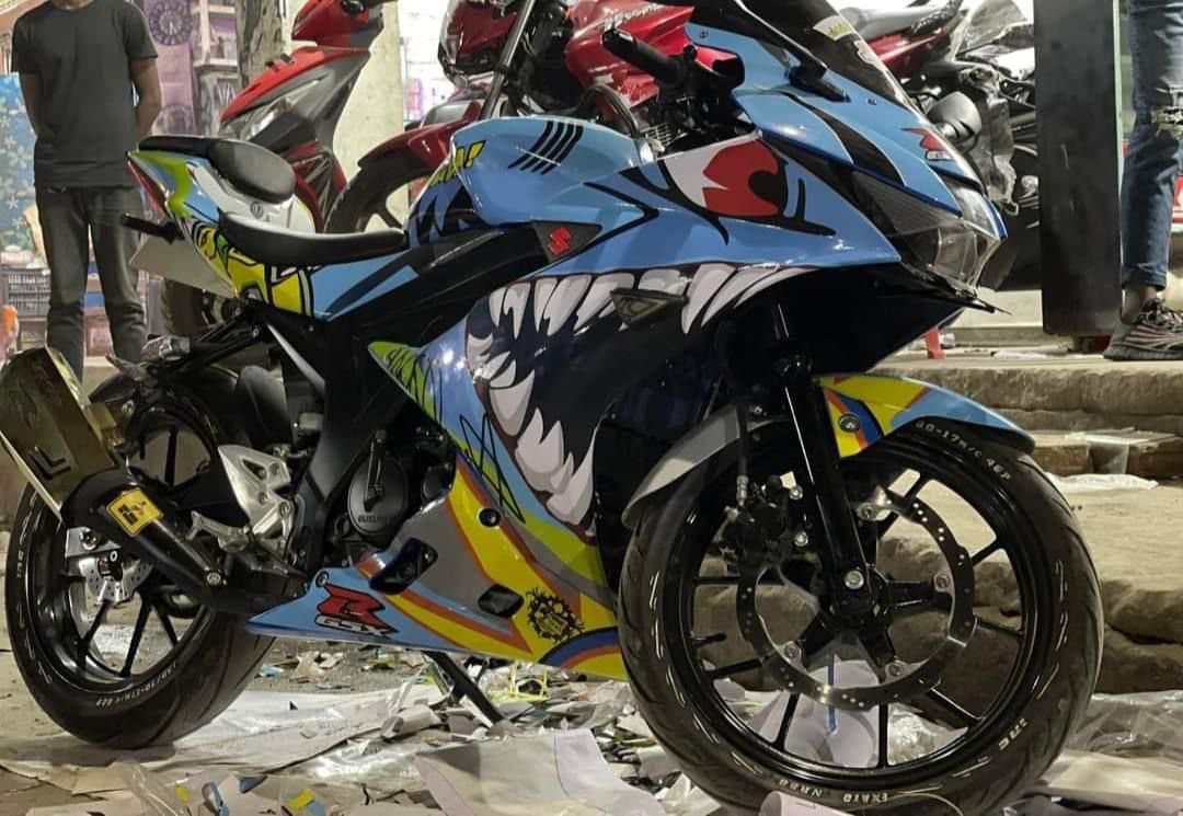 gsxr shark blue colour full set sticker