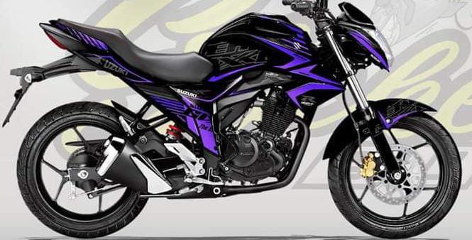 Gixxer old decal purple colour sticker