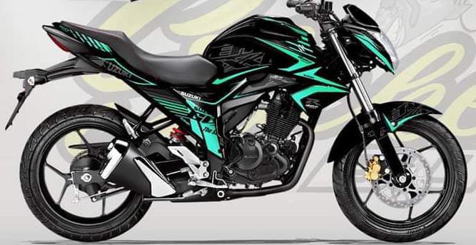 Gixxer old  decal  green colour sticker