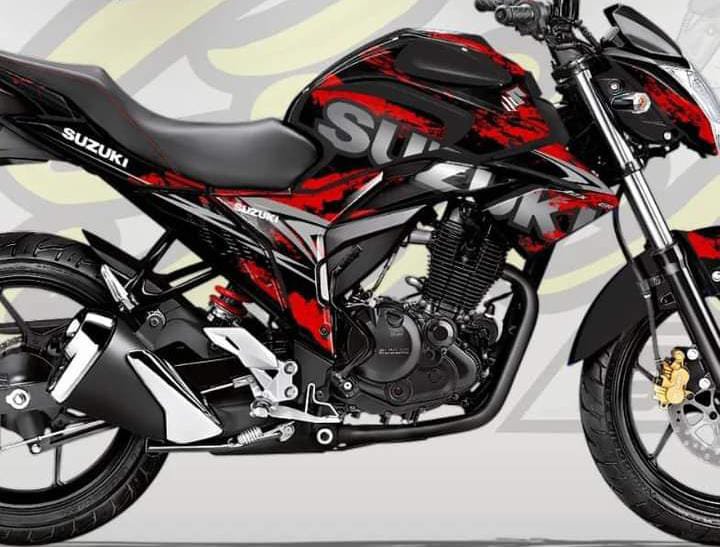 Gixxer old decal red colour sticker