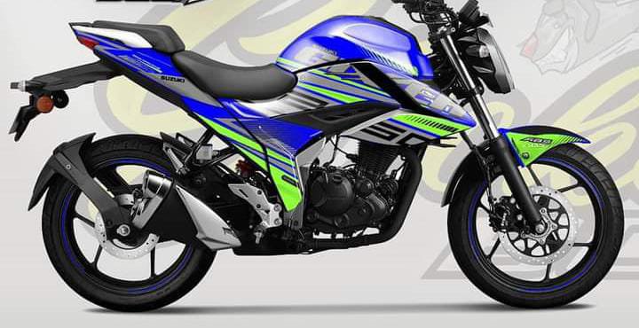 Gixxer Blue Modified sticker