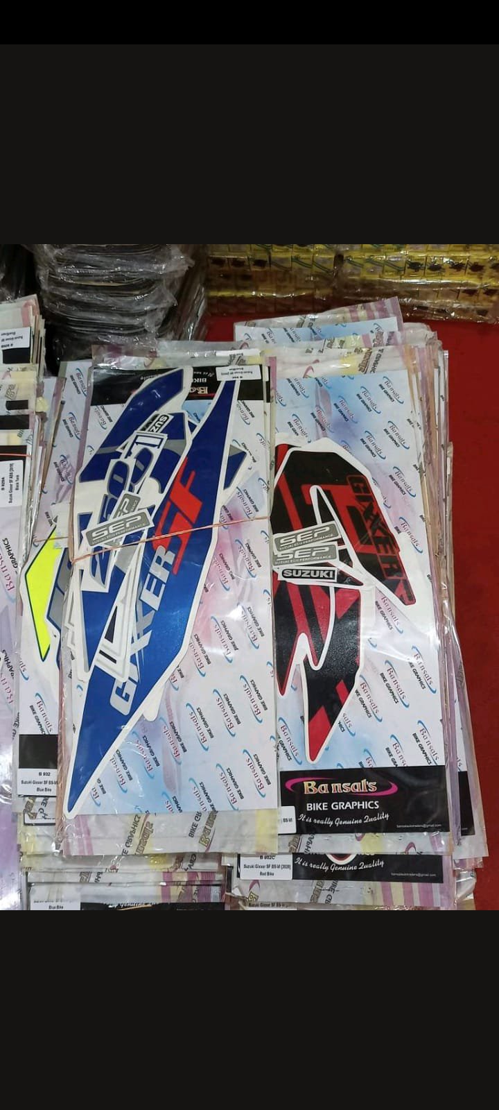 Gixxer sf fi new set sticker