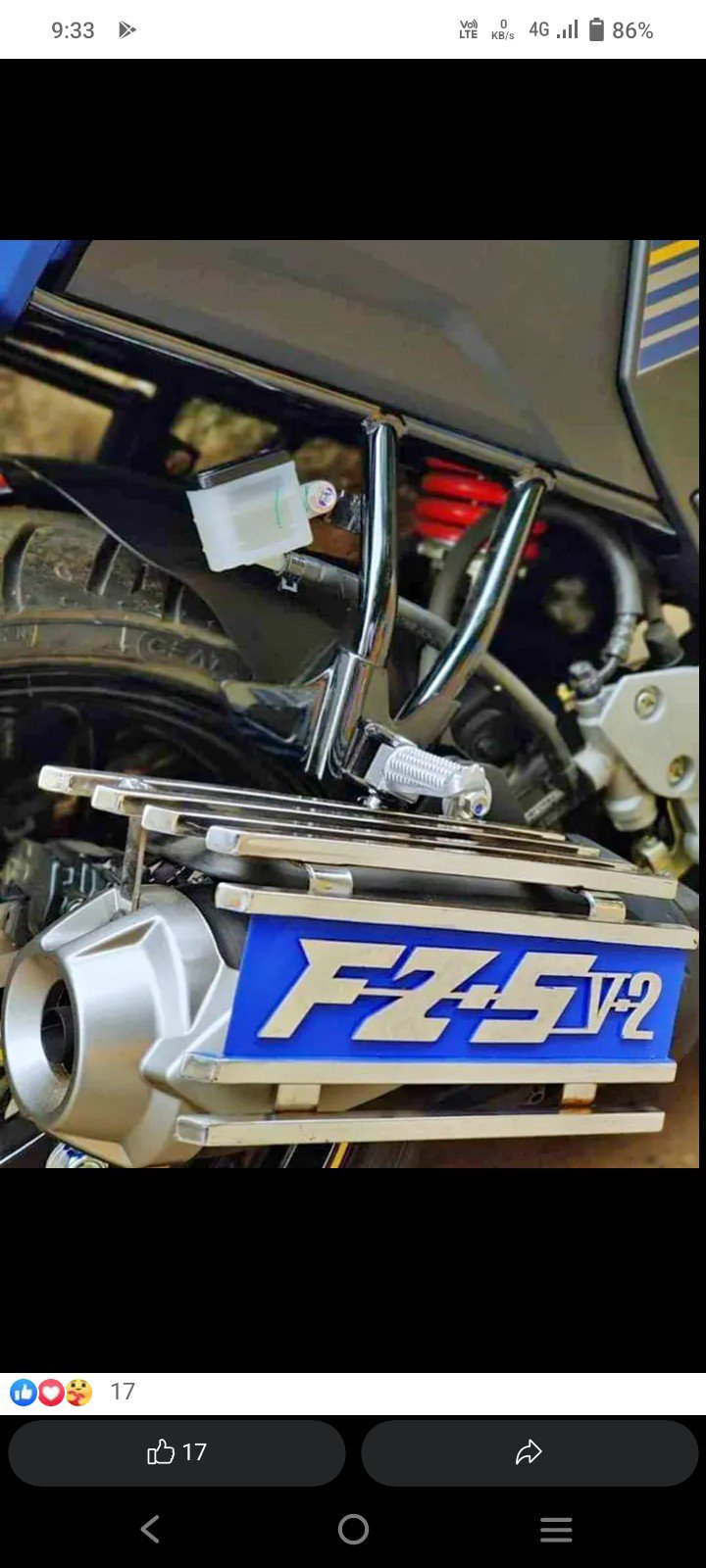 yamaha fz v2 silencer jali ss made