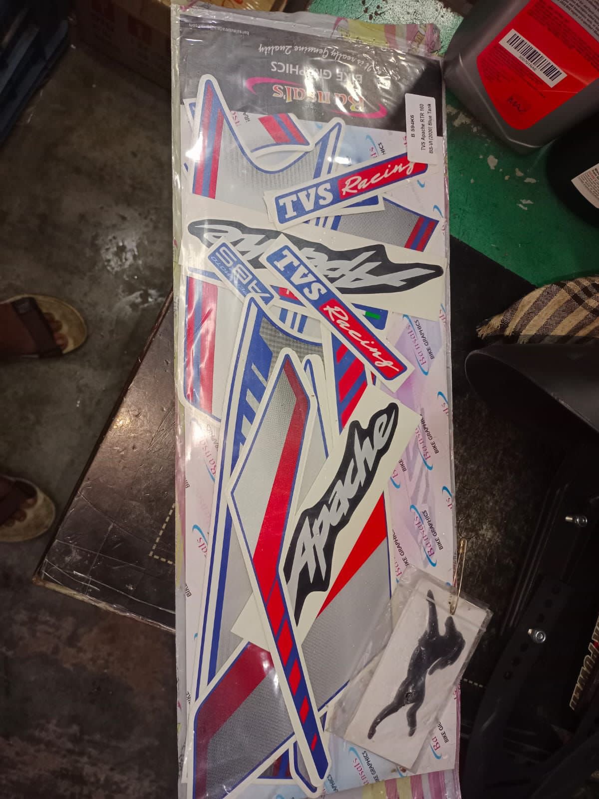 RTR 160 new model blue bike set sticker