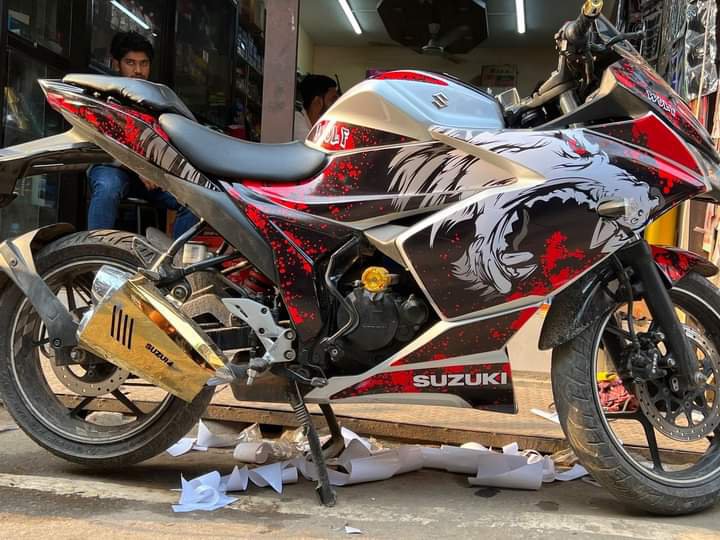 Suzuki gsxr wolf model decal sticker