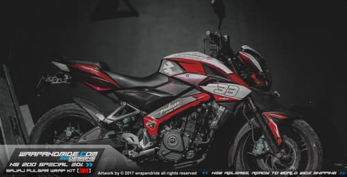 pulsar ns160 red bike classic model decals sticker set