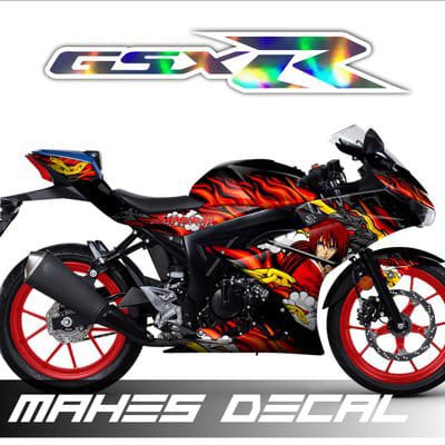 gsxr new fire model white decal sticker