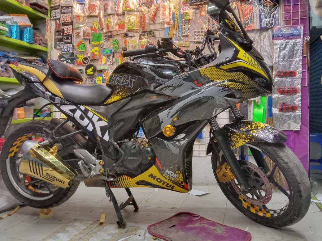 Gixxer SF old model wolf decals sticker set