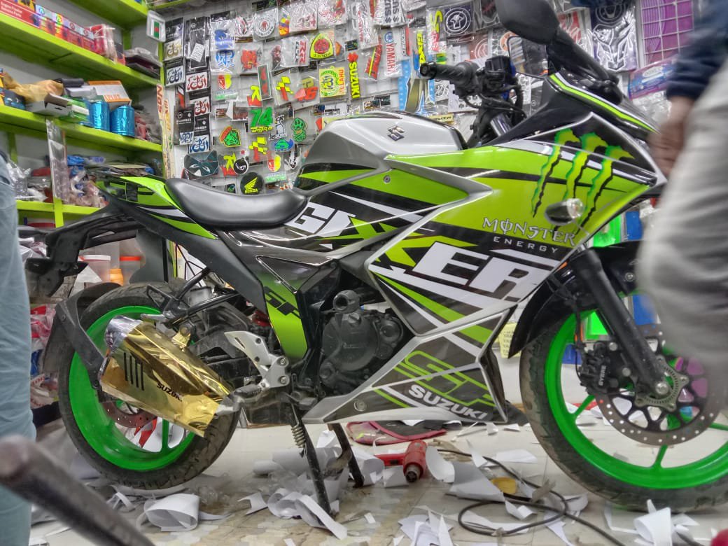 Gixxer SF fi model monster decals sticker set