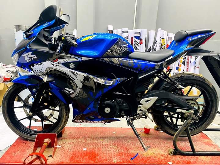 Gsxr new wolf model blue decal sticker