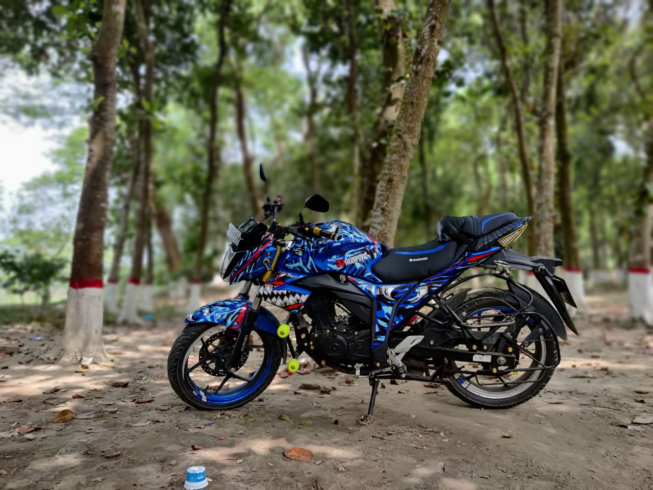 Gixxer alpona model black decals sticker set