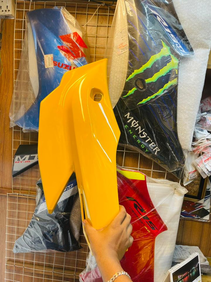 Suzuki gixxer SF monoton new model yellow colour 1/2 part । Side kit । best price Suzuki spare parts Bangladesh
