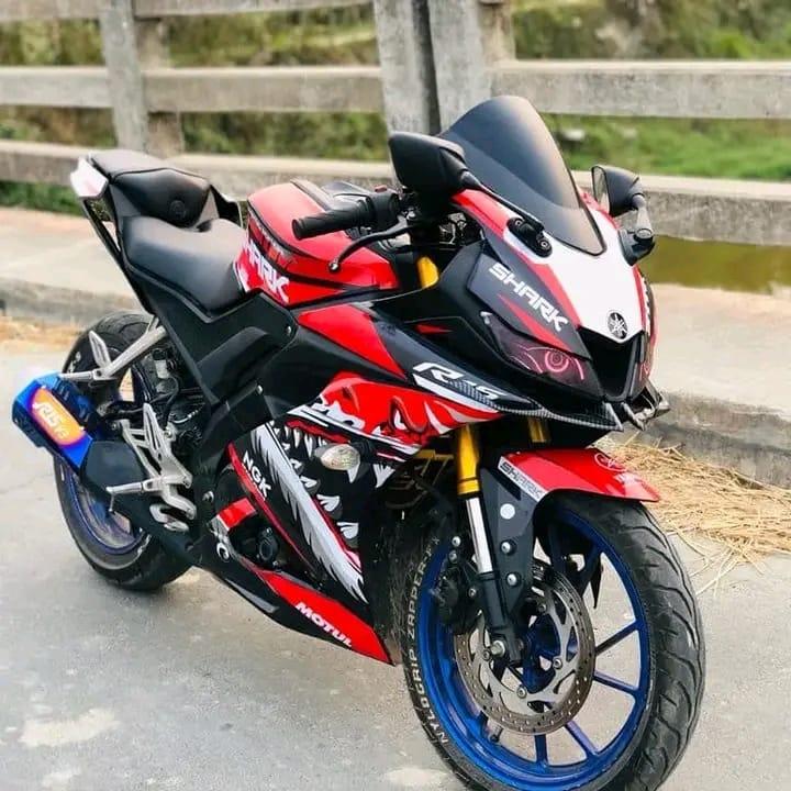 Yamaha R15V3 shark red model decals sticker set
