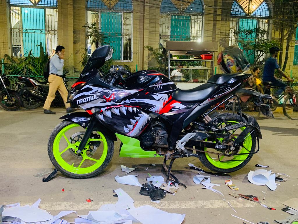 Suzuki gixxer Sf fi shark model decals sticker set