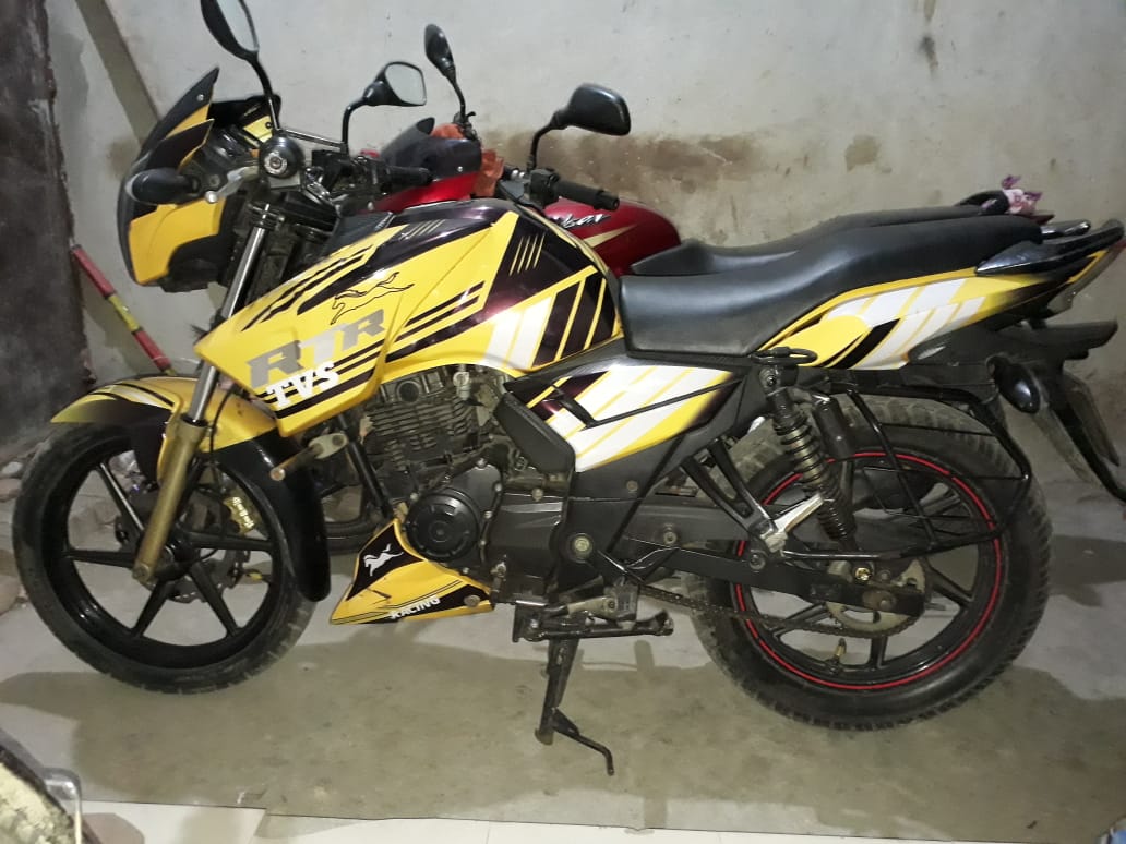 TVS Rtr 2v yellow decals sticker set