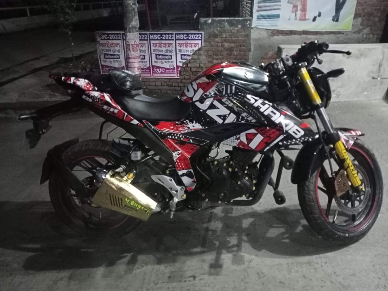 Suzuki Gixxer fi red holy model decals sticker set