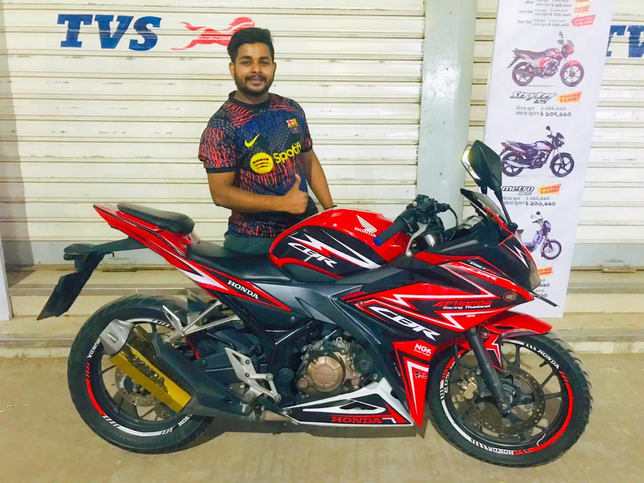 Honda CBR indo red decals sticker set