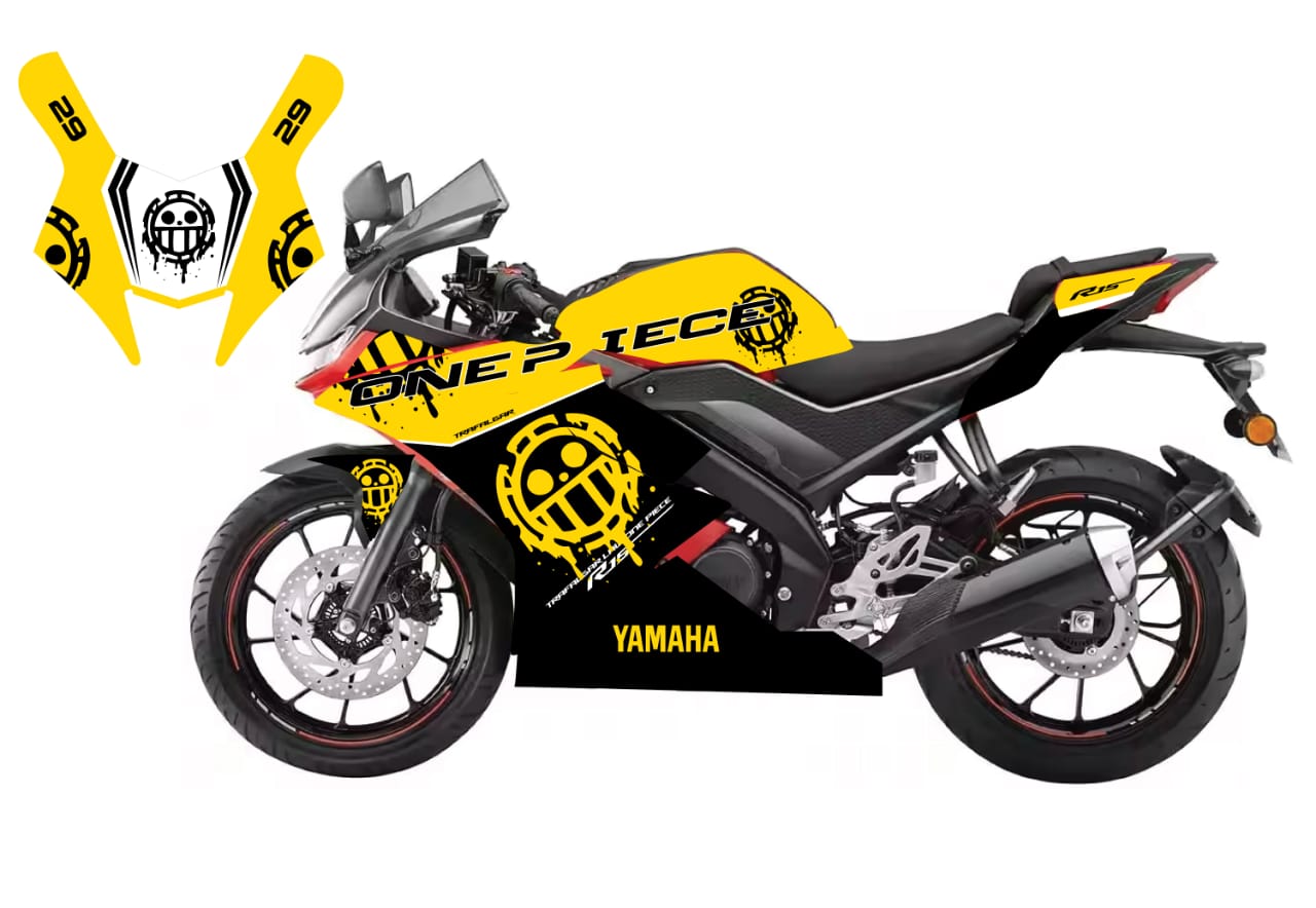 Yamaha R15V3 ice yellow decals sticker set