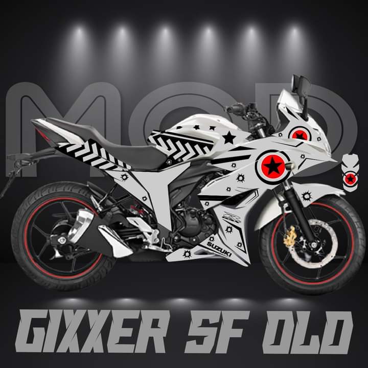 Suzuki gixxer sf old star model decals stickers