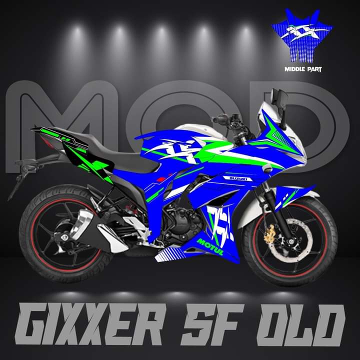 Suzuki gixxer sf old X model decals stickers