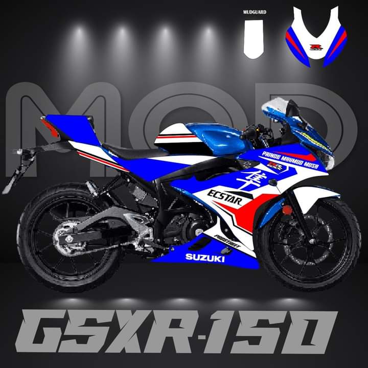 Suzuki Gsxr multi colour blue decals sticker