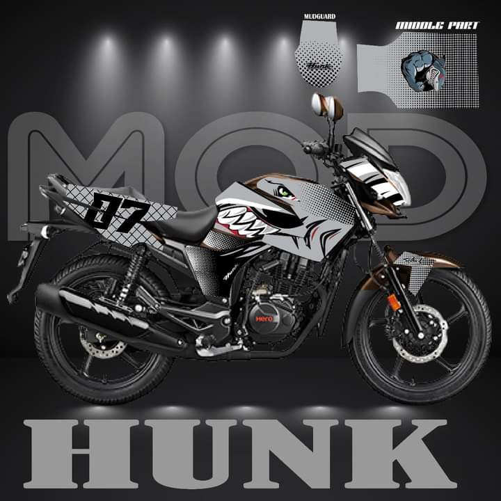 Hero hunk shark model decals sticker set