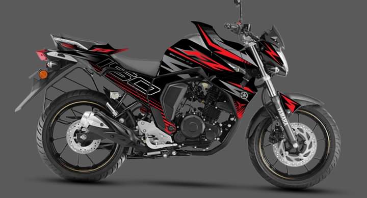 Yamaha Fzsv2 red decals sticker set