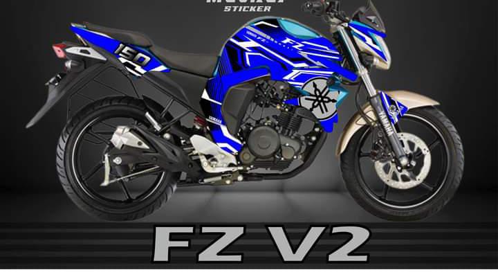 Yamaha Fzsv2 classic blue colour decals sticker set